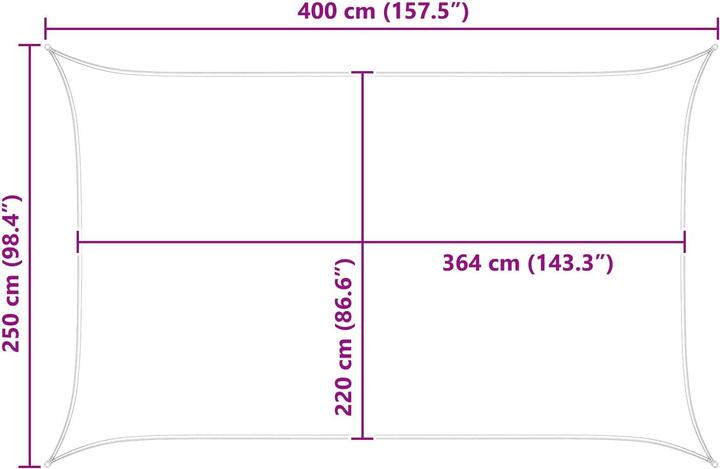Actual product image vidaXL Outdoor Sonnenschutz Markise (400 x 250 cm)