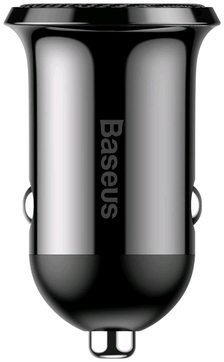 Image du produit Baseus Grain Pro Car Charger 2x USB 4.8A (black)