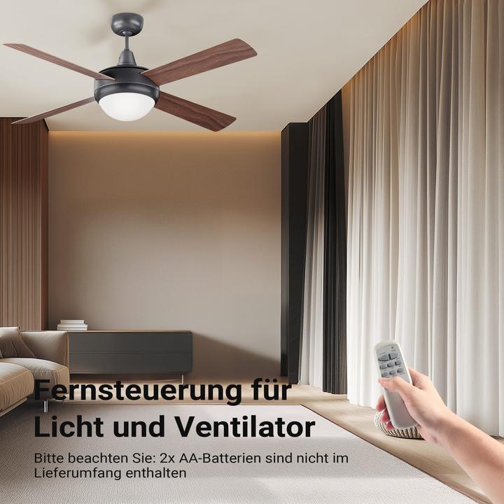 Image du produit Wiltec Ventilateur de plafond Ø122cm Ventilateur 53W Ventilateur de plafond Lampe Télécommande (55 dB)
