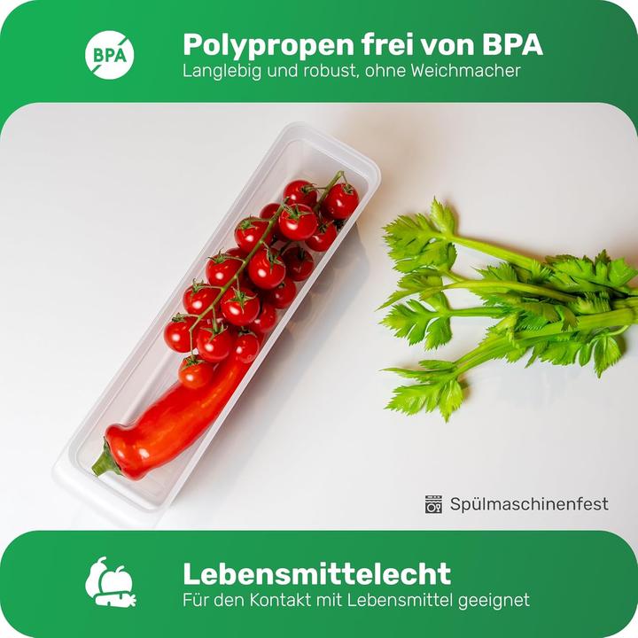 Actual product image Novaliv Kühlschrank 6er Set Organizer Kühlschrank Klein + Mittel + Gross BPA-frei Küchenordnung küche