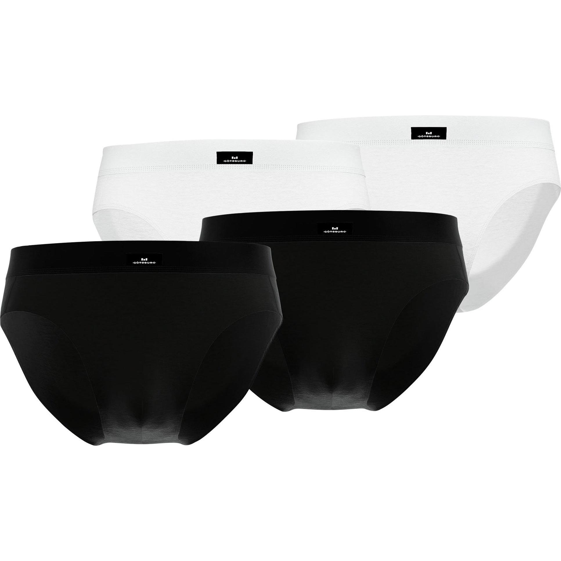 Götzburg, Herren, Unterhosen, Slip Casual Figurbetont, Weiss, (M, 4er Pack)