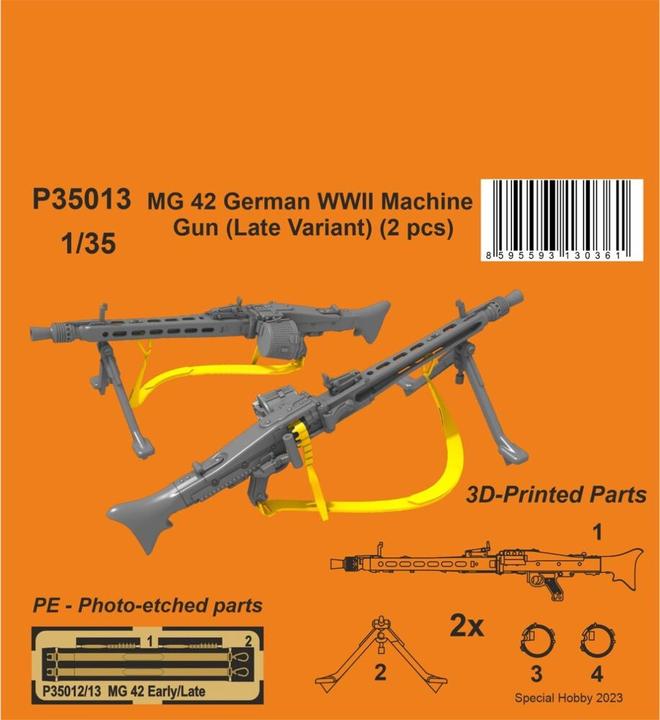 Actual product image CMK MG 42 German WWII Machine Gun (Late Variant) 1/35