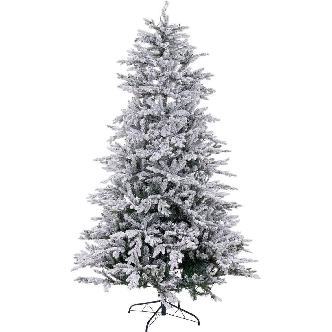 BigBuy, Weihnachtsbaum, Weihnachtsbaum Weiss grün PVC Metall Polyäthylen Verschneit 210 cm (210 cm)