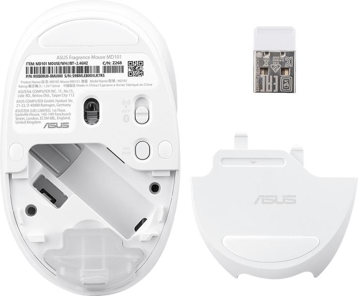 Productafbeelding ASUS MD101 MOUSE/WH (Draadloze)