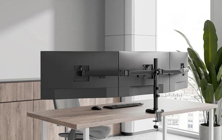 Actual product image Neomounts Dis Public Mount DS60-600BL3 Black (Ground, 27", 9 kg)