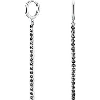 Rosefield, Ohrringe, - Charming steel earrings with gray crystals Tennis JETGS-J927