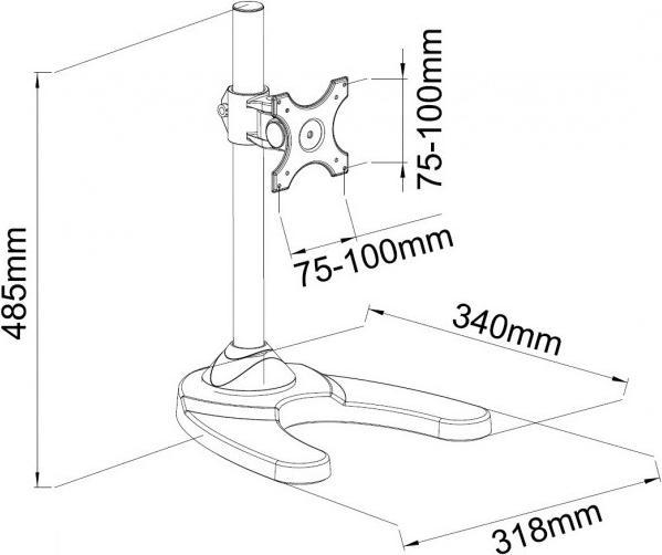 Image du produit Techly ICA-LCD 3500 (Tables, 27", 10 kg)