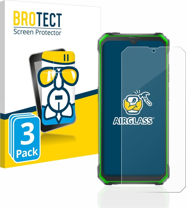 Actual product image BROTECT AirGlass Premium (3 Piece, Blackview BV7100)