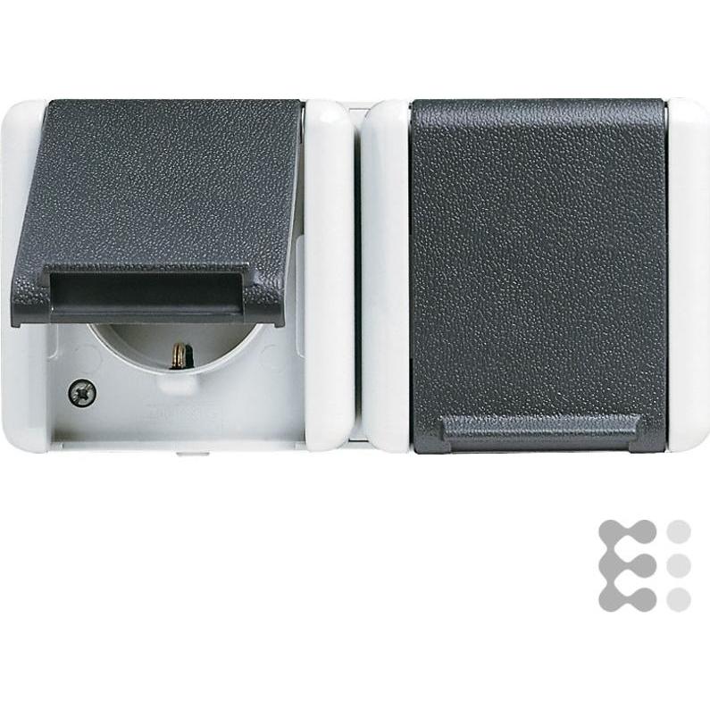 JUNG, Steckdose, 8220WTS SCHUKO 2fach-Steckd.m.TS