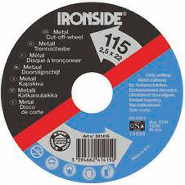 Produktbild Ironside 241425 Trennscheiben124x2,5mm Metall Bohrung 22mm