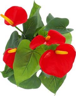 Immagine prodotto edelman Anthurium artificiale rosso in vaso (40 cm)