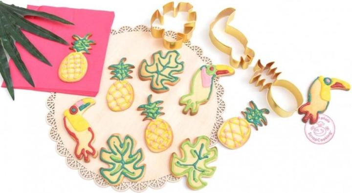 Produktbild ScrapCooking Ausstechset auf Karte, gold, "Tropical"
