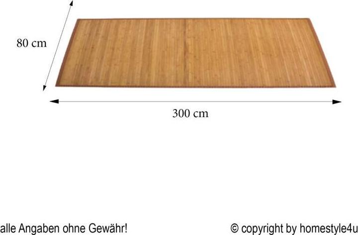 Produktbild Homestyle4u Bambusmatte Bambusteppich (80 x 300 cm)