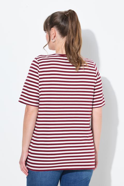 Actual product image Ulla Popken 2 Pack Eco Cotton Striped Tees (56)