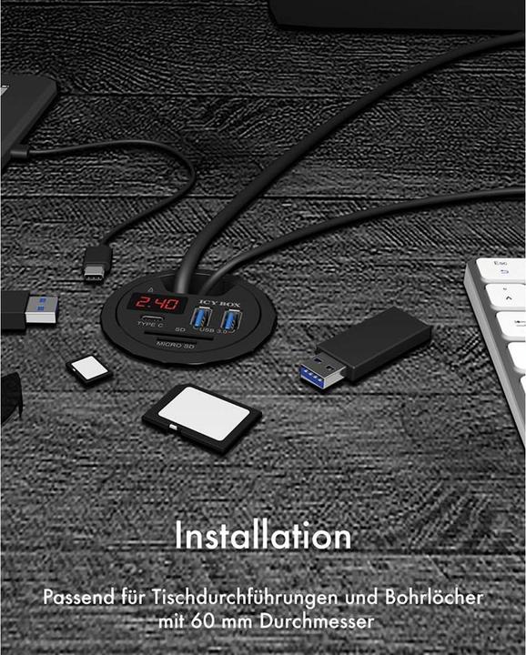 Produktbild Icy Box Ib-Hub1404 (USB-A, 3 Ports)