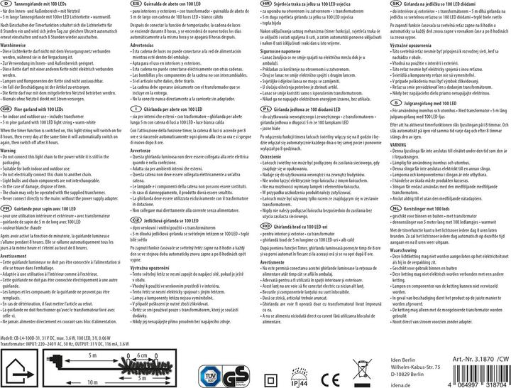 Productafbeelding Idena Dennenslinger 100 LED sprookjeslampjes groen 5,0 m (5 m)