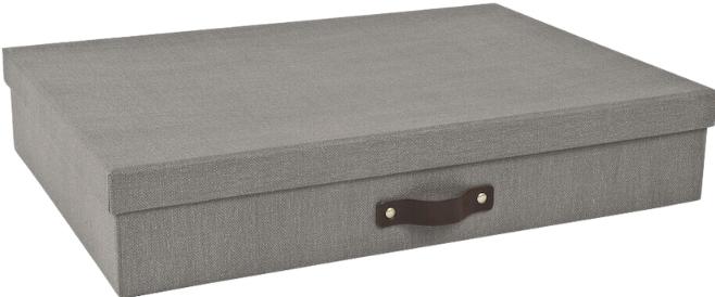 Image du produit Bigso SVERKER Boîte de rangement A3 Gris Canvas (31 cm, 1x)