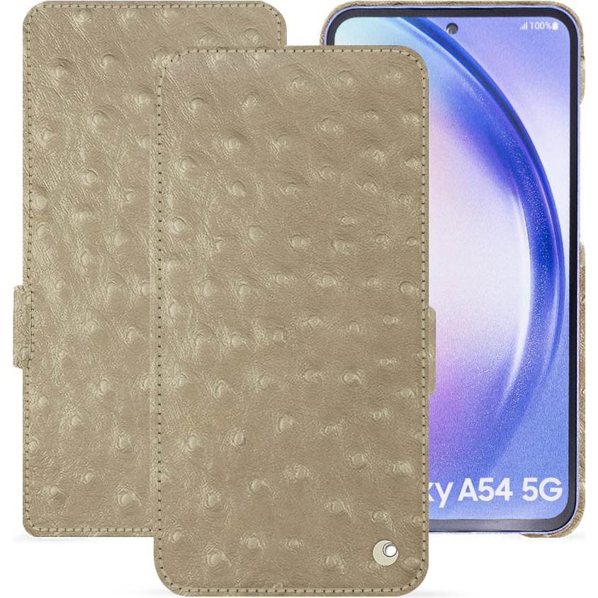 Noreve Lederschutzhülle horizontal (Samsung Galaxy A54 5G), Smartphone Hülle, Beige
