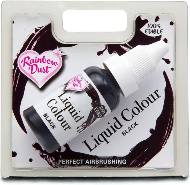 Produktbild Rainbowdust Airbrush-Farbe Schwarz (16 ml)