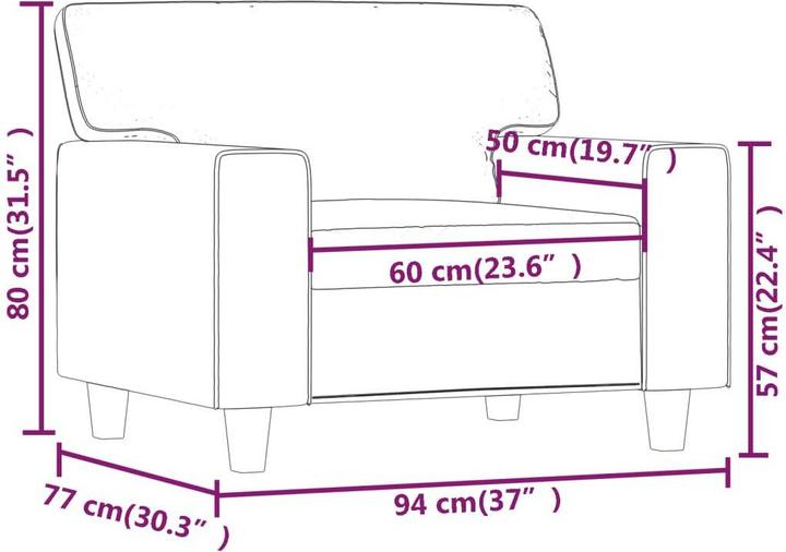 Actual product image vidaXL Sessel
