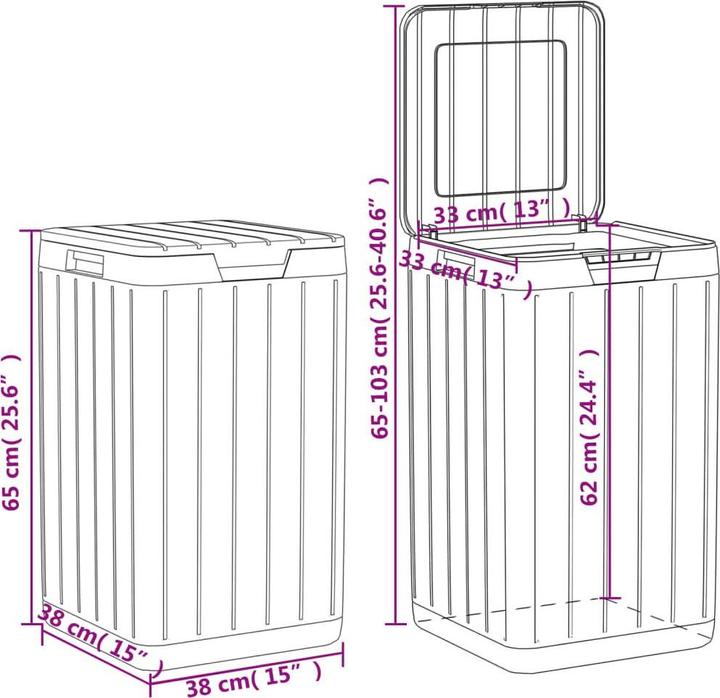 Produktbild vidaXL Outdoor-Mülltonne (80 l)