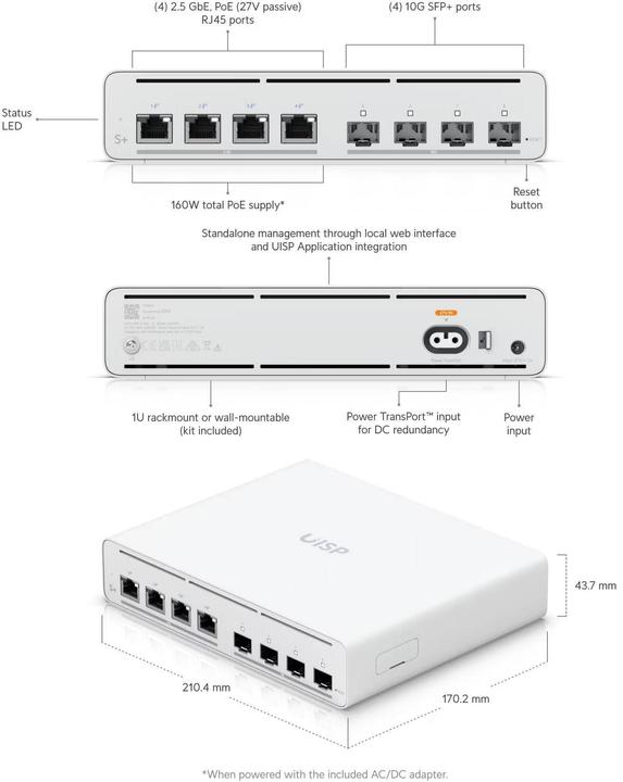 Image du produit Ubiquiti UISP Switch Plus (8 Ports)