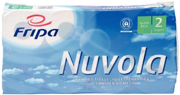 Actual product image Fripa Toilet paper Nuvola Comfort bright white Finish: 2-ply Sheet/roo.: 250 (8 pcs.)