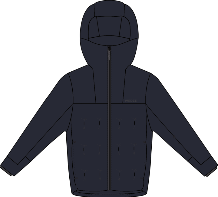 Produktbild Wedze Skijacke Kinder wattiert warm und wasserdicht - 500 blau (146)