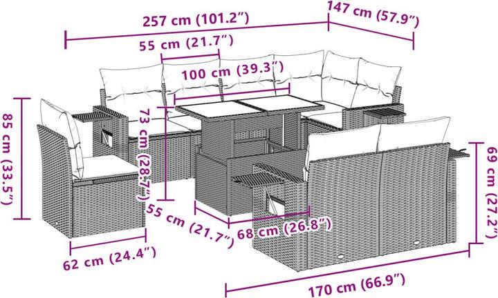 Produktbild vidaXL Huxley