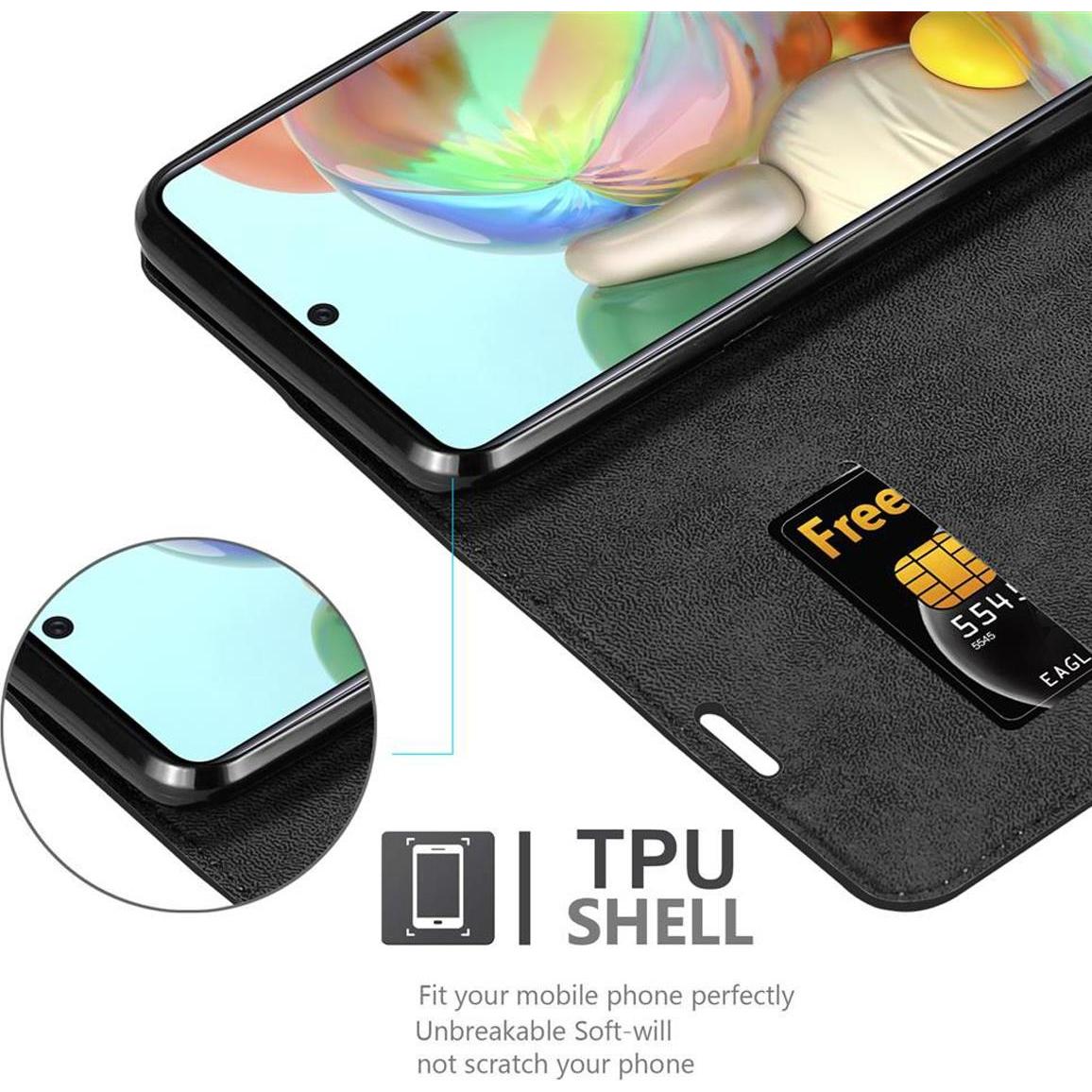 Thumbnail - Cadorabo Book Invisible Magnet Cover (Samsung Galaxy A71 5G), Smartphone Hülle, Schwarz