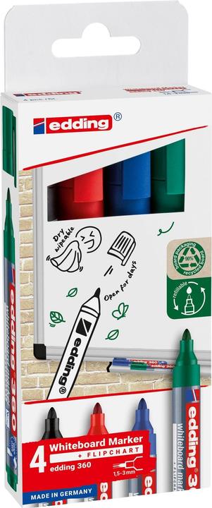 Actual product image Edding Whiteboard markers 360 (Multicoloured, 3 mm, 4 x)