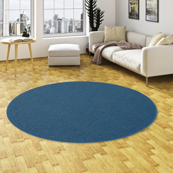 Produktbild Snapstyle Bentzon Natur Flachgewebe Teppich Rund (100 x 100 cm)