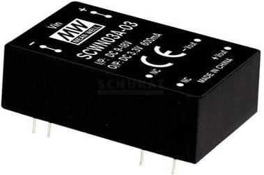 Image du produit MeanWell Modules de conversion DC/DC série SCWN03 DIP/DIL24 Case Single Output 1 régulé