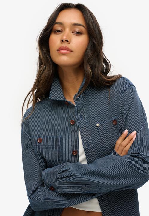 Produktbild Superdry The Merchant Store - Oversize Denim-Hemdjacke (L)