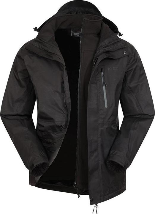 Actual product image Mountain Warehouse Mens Bracken Extreme 3 in 1 Waterproof Jacket (M)