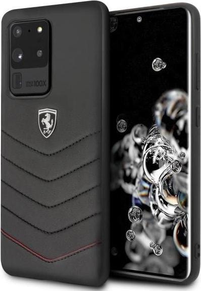 Actual product image Ferrari Hardcase FEHQUHCS69BK S20 Ultra G988 czarny/black Heritage (Samsung Galaxy S20 Ultra)