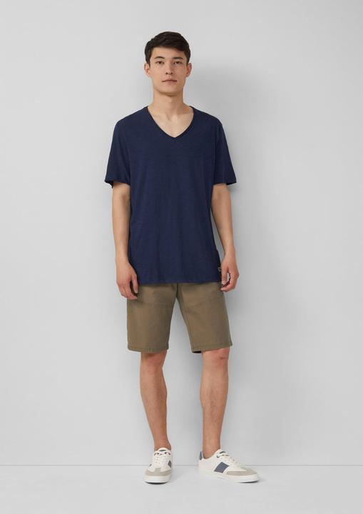 Actual product image S.Oliver T-Shirt Luftiges T-Shirt mit V-Ausschnitt und Flammgarnstruktur (XL)