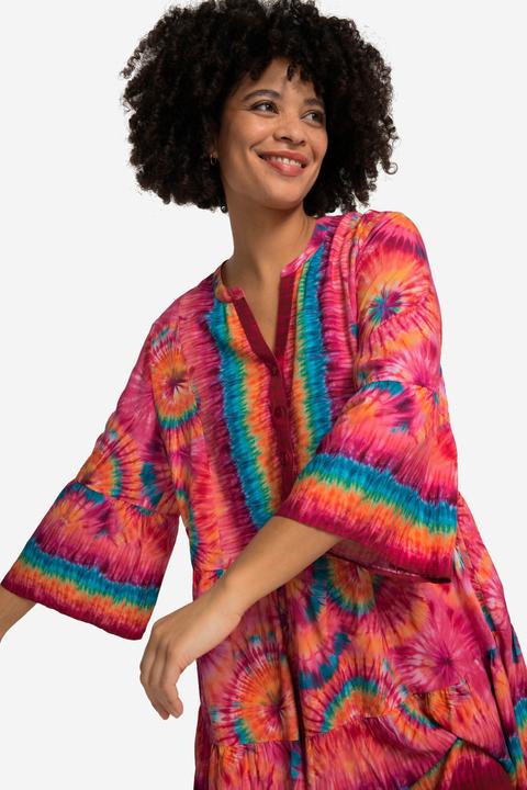 Produktbild Angel of Style Tunika, Blütenmuster, Stehkragen, Knopfleiste, 3/4-Ärmel (46)