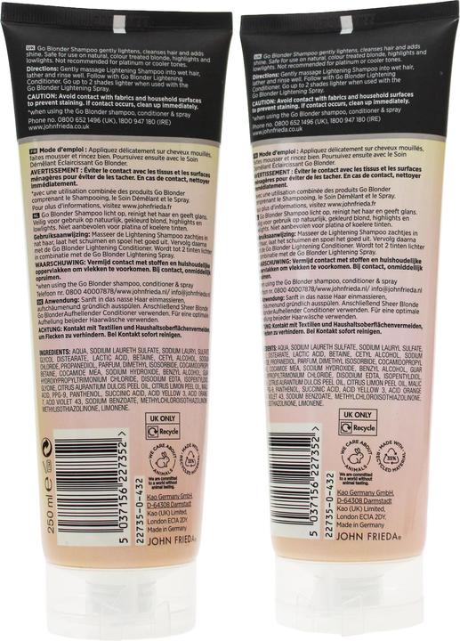 Produktbild John Frieda Sheer Blonde Go Blonder (Flüssiges Shampoo, 250 ml)