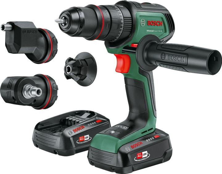 Actual product image Bosch Home & Garden Cordless impact drill AdvancedImpact 18V-80 QuickSnap, 2x rechargeable battery 2.5Ah, attachments