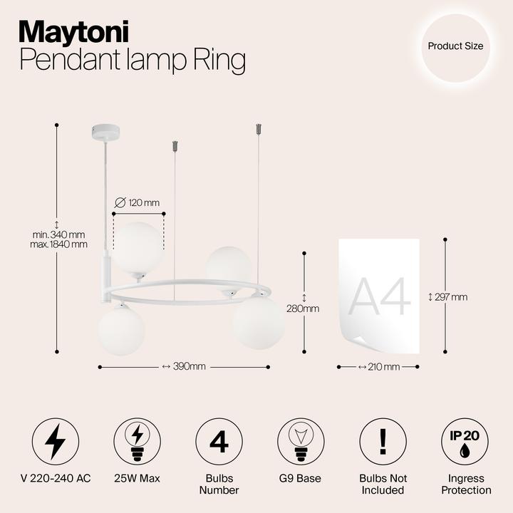 Image du produit Maytoni Bague (G9)