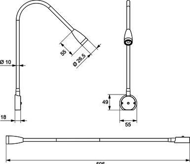 Immagine prodotto L&S Luce da lettura a LED per il comodino (195 lm)