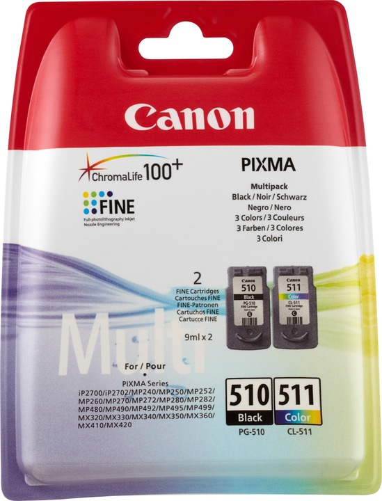 Produktbild Canon PG-510/CL-511 Ink Cartridge PVP (M, BK, C, Y)