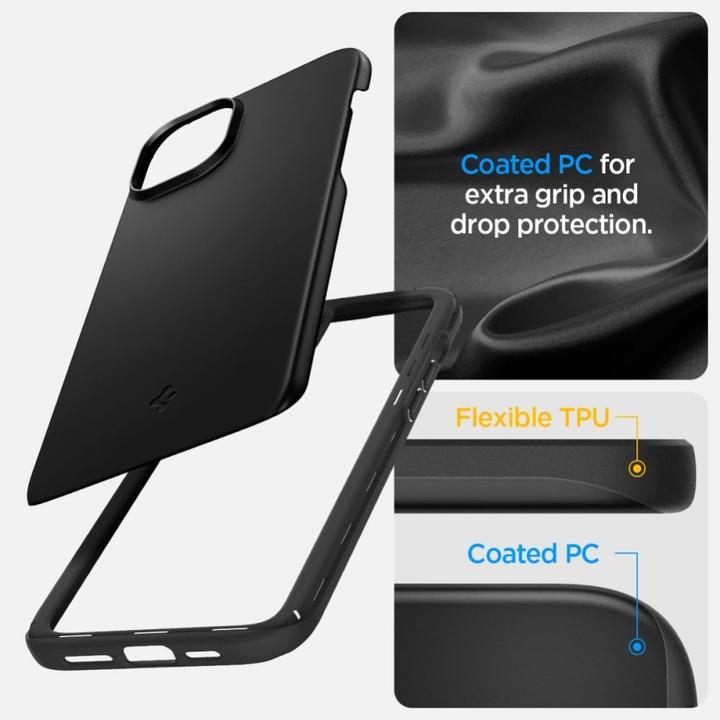 Actual product image Spigen Thin Fit iPhone 15 6.1" czarny/black ACS06776 (Apple iPhone 15)