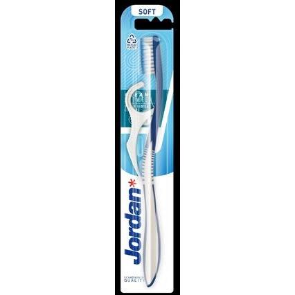 Orkla, Spazzolino manuale, Jordan Toothbrush With Flosser Clean Between Soft (Morbido, 1x)