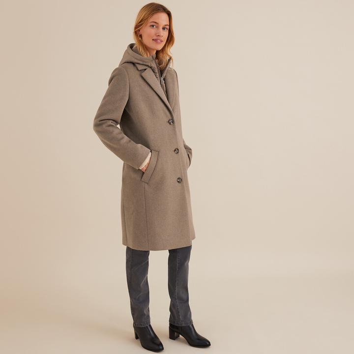 Actual product image Anne Weyburn Wintermantel mit abnehmbarer Kapuze