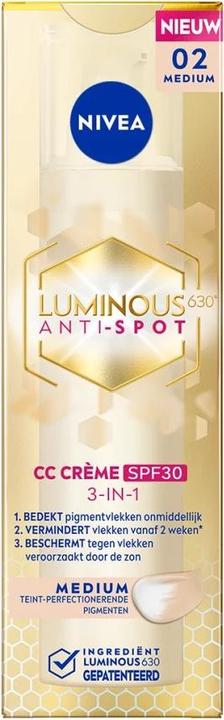 Produktbild NIVEA Luminous CC Fluid 3-in-1 Tint Medium Size SPF 30 40ml (MEDIUM, 40 ml)