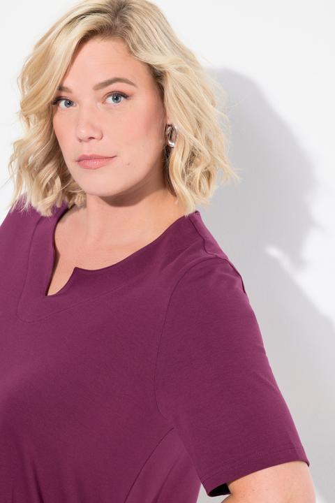 Actual product image Ulla Popken Essential Notch Neck Stretch Tee (54)