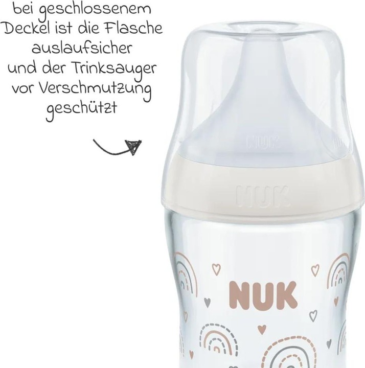 Produktbild NUK Babyflaschen Glas-Flasche 3er Pack Perfect Match 120 ml (120 ml)