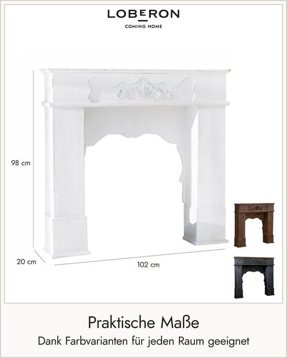 Actual product image Loberon Kaminkonsole Margaux antikweiss (102 x 21 x 97 cm)